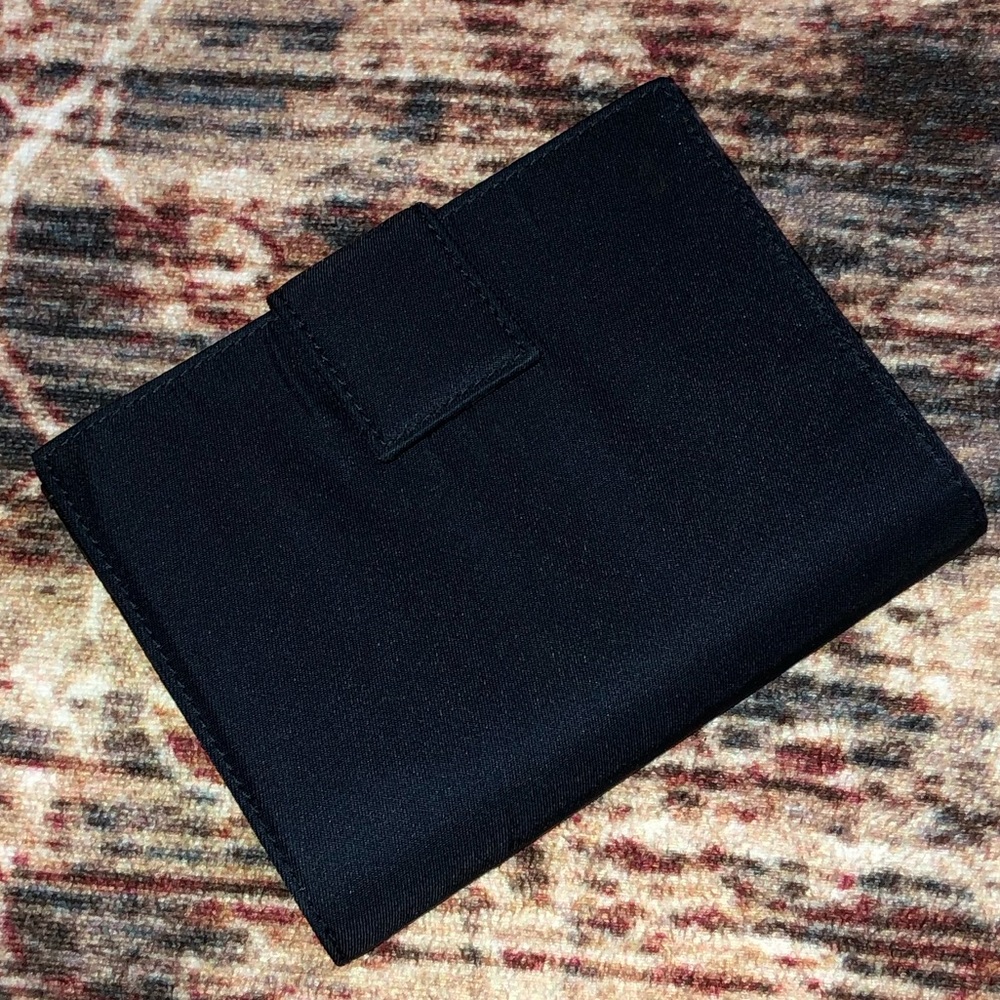 Prada AUTHENTIC Vintage Bleu Navy Blue Nylon Tessuto Logo Organizer Wallet - Picture 6 of 16